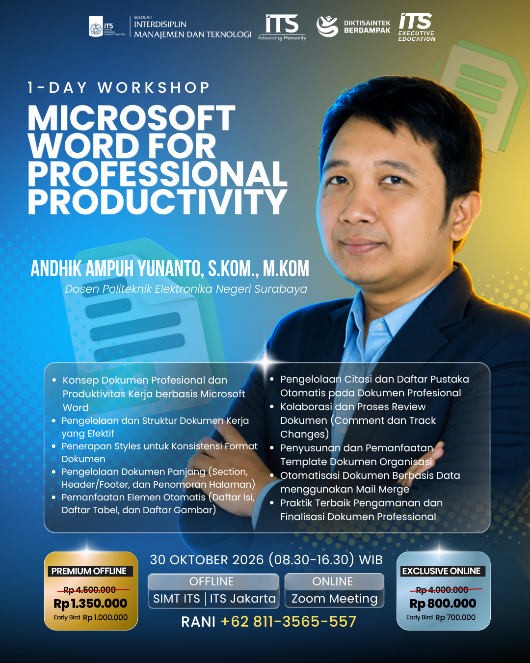 1-Day Workshop : Microsoft Word for Professional Productivity